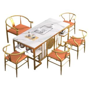 岩板办公室阳台茶桌椅组合茶室美容院店面轻奢泡茶台简约接待茶几