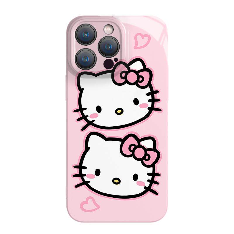 卡通可爱粉色hellokitty适用iphone15promax苹果16新款哈喽凯蒂猫13创意xr小众12菲林保护套pl