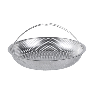 带提手蒸架多功能料理蒸笼不锈钢沥水篮米筛锅具蒸格厨房三角大号