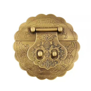 中式仿古箱子纯铜箱扣拉手全套
