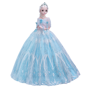 80厘米艾莎爱莎超大号洋娃娃换装套装2025款女孩公主儿童生日礼物