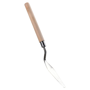 美邦祈富油画刀颜料调色刀刮刀丙烯水粉尖头圆头平头美术用品原木杆平头小尖刀美术用品用具调色刀铲刀肌理刀