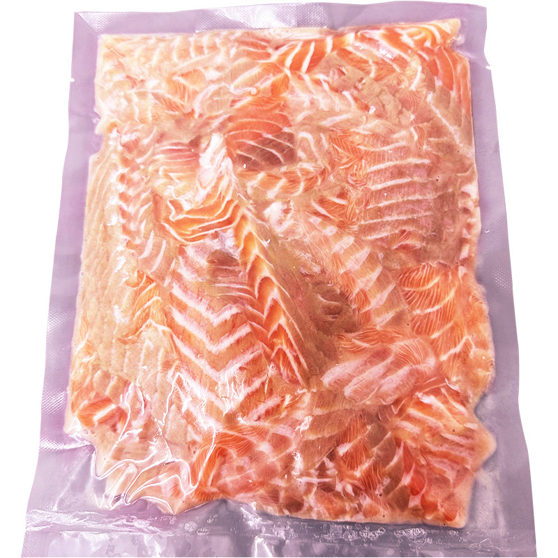 挪威进口三文鱼碎肉无刺褐色肉边角料3斤鲜冻灰脊肉洗后做熟顺丰