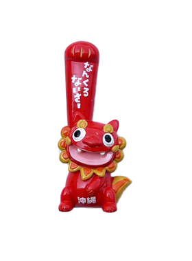 日本冲绳狮子吉祥物立体树脂冰箱贴旅游纪念装饰工艺品磁力留言贴