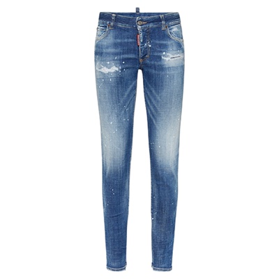 【5折】DSQUARED2/D2次方  女士复古修身时尚牛仔裤Twiggy