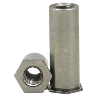 不锈钢通孔六角压铆螺柱压板螺母柱压铆螺母柱SOS-M4-4~25底孔6.0