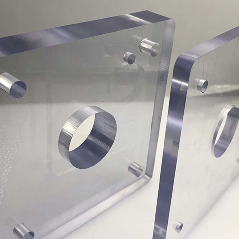 定制耐力板pc透明板磨砂颗粒5mm防uv雨棚板塑料板全透明紫外线含