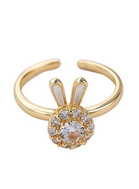 showdigu可旋转兔子戒指