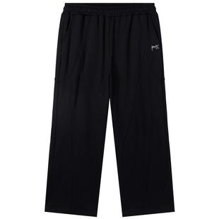 NMAX大码潮牌男装25年冬季新款休闲运动长裤恒温加绒刺绣卫裤直筒