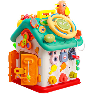 蒙氏早教益智玩具忙碌板忙碌屋精细动作专注力训练方向盘模拟驾驶