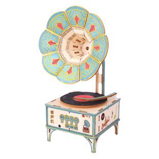 DIY自制复古留声机蓝牙音箱充电文创用品摆件男女礼物科学小制作