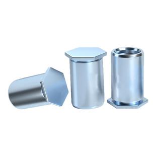 碳钢镀锌盲孔压铆螺柱压铆螺母柱六角压板螺柱BSO-M2M3M4M5M6M8