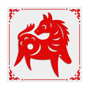 新年剪纸专用裱框儿童小学生剪窗花装饰相框A4艺术作品展示底卡纸