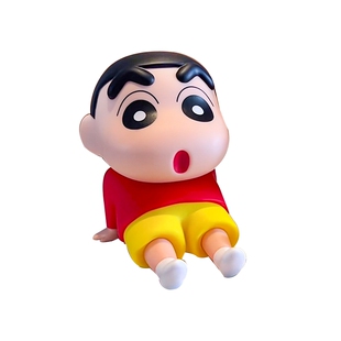 蜡笔小新潮玩摆件办公室工位桌面手机支架2024新款ipad平板支撑架