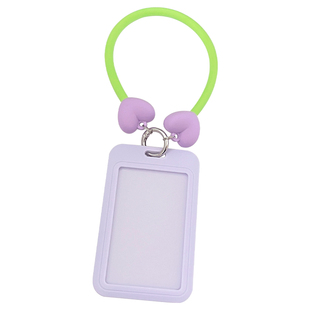 ins高级感卡套钥匙扣一体身份证公交校园卡门禁卡片工牌透明卡包