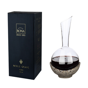 RONA洛娜侍酒师红酒醒酒器手工水晶玻璃专用醒酒瓶水磨石冰底奢华