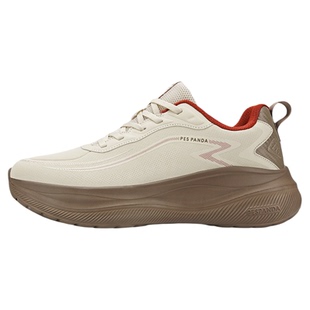 佩斯熊猫秋季跑步鞋皮面高弹轻便减震防滑耐磨防水男女同款运动鞋