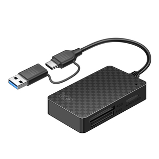川宇typec双接口读卡器cf卡/sd/ms/tf卡多功能相机usb3.0高速适用苹果16华为mate70手机平板电脑索尼佳能单反