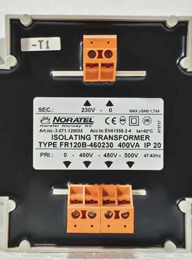 NORATELFR120B460230隔离变压器400伏安460V500VPRI230VSECIP20
