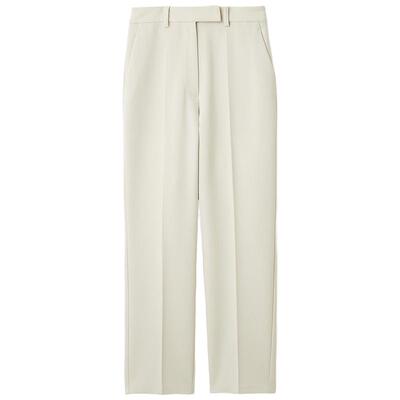 Mila Owen26春夏新品休闲优雅纯色压褶锥型修身长裤09WFP261041