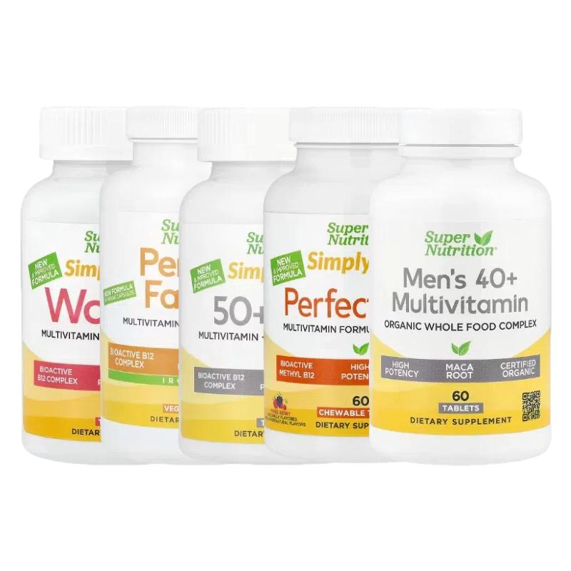 Super Nutrition 40岁50以上男性女士儿童产前复合多维生素咀嚼片