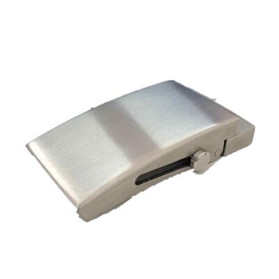 纯钛无牙内穿式手工皮具腰带扣头