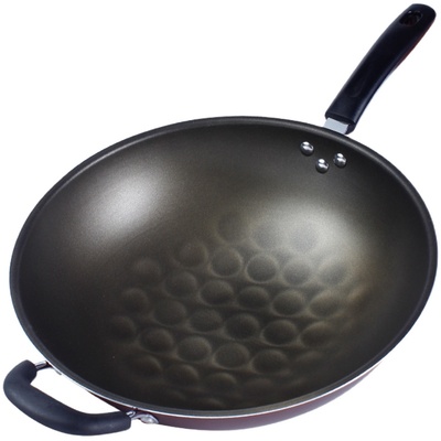 厨得乐钻石双耳圆底无油烟不粘锅