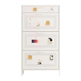 超薄鞋柜薄款超窄拉手翻斗柜钢制家用门口多层收纳玄关入户鞋架子