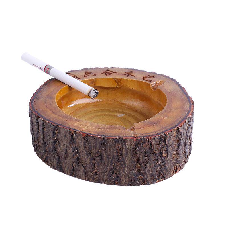 创意烟盅实木个性木质烟灰缸客厅复古大气酒店茶几木烟缸定制大号