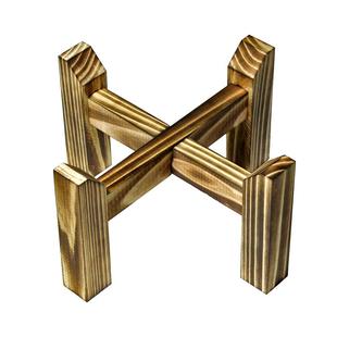 古法鱼缸底座实木生态水缸支架酒坛架子十字增高木架底托置物架盆