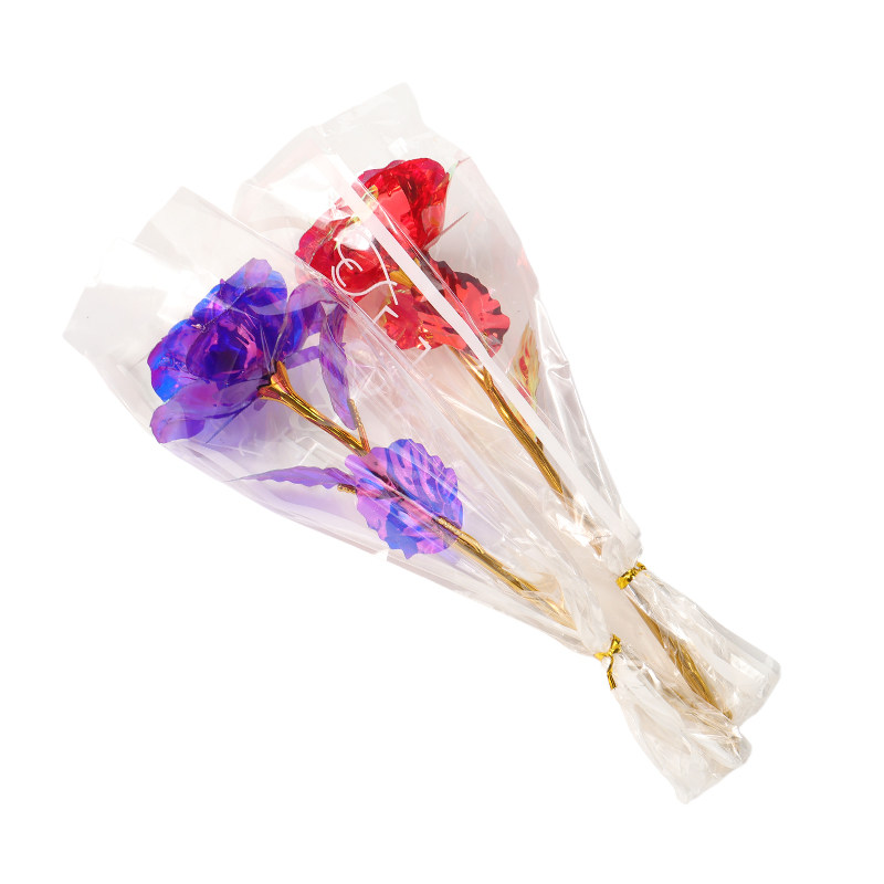 【花束包装】永生花玫瑰花炫光彩金玫瑰花情人节礼物地推小礼品