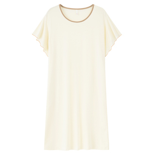 莫代尔睡裙女款夏季短袖中长连衣裙女士冰丝睡衣家居服2026新款式