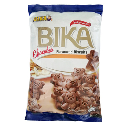 bika Malaysia imported snacks chocolate bear biscuits 100g
