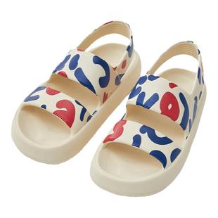 运动凉鞋可下水户外女款沙滩夏季平底厚底踩屎感防滑孕妇软底外穿