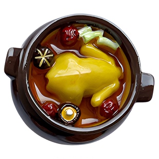 暖暖兔创意可爱卡通食玩东北铁锅炖冰箱贴磁贴磁性贴