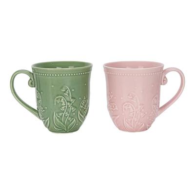 大英博物馆铃兰花开浮雕马克杯