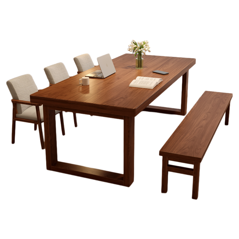 安居客实木书桌电脑桌家用去客厅话大板桌大长桌学习桌双人工作台