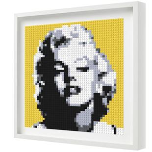 指间魔法像素画相框diy积木挂墙简约适配乐高40179钢铁侠装裱上墙