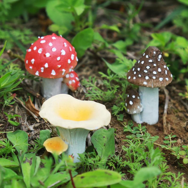 仿真小蘑菇摆件模型户外花园庭院草坪造景布置花盆景装饰品微景观