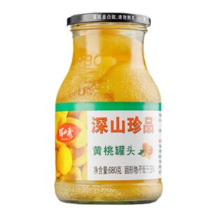 深山秀深山珍品黄桃罐头1000g*2特大2瓶装多汁营养不加防腐剂包邮