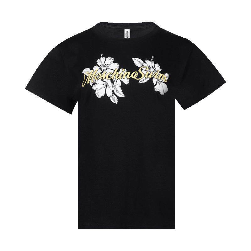 moschino短袖印花logo全棉T恤女