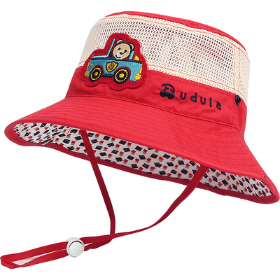 嘟嘟啦纯棉遮阳帽软帽檐网眼镂空