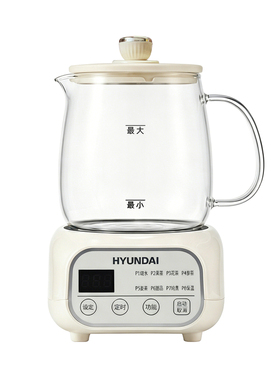 HYUNDAI养生壶办公室宿舍小型玻璃养生杯家用保温全自动煮茶器