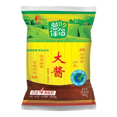 欣和葱伴侣大酱180g袋装豆瓣酱甜面酱烤鸭炸酱面蘸酱炒菜调味酱