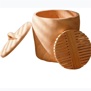 整木挖空蒸饭桶泡桐木蒸子家用商用大小号手工一体成型木甑子餐具