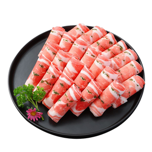 羊门宴羊肉卷沙葱羊肉卷宁夏羔羊肉卷涮羊肉卷新鲜火锅食材肉卷