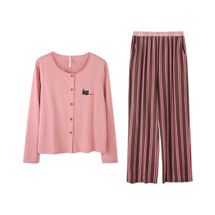 安之伴【巨柔软】睡衣女春秋季2025新款宽松长袖可外穿家居服套装