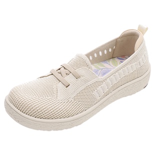 Pansy盼喜飞织网面透气轻便舒适宽胖一脚蹬日本休闲夏秋妈妈女鞋