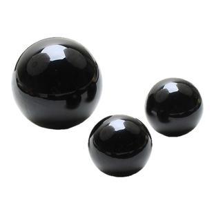 如鸿天然黑曜石球摆件黑色水晶球家居风水球办公桌装饰圆形石头球