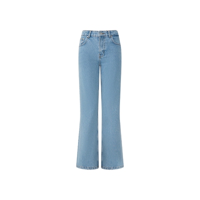 【新品首降】Moschino Jeans 26早春 女士复古紧身阔腿牛仔长裤